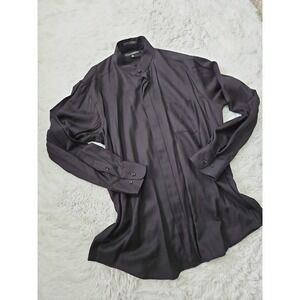 D'amante Couture Collection Men's L 16.5 34/35 Black Button Down Dress Shirt